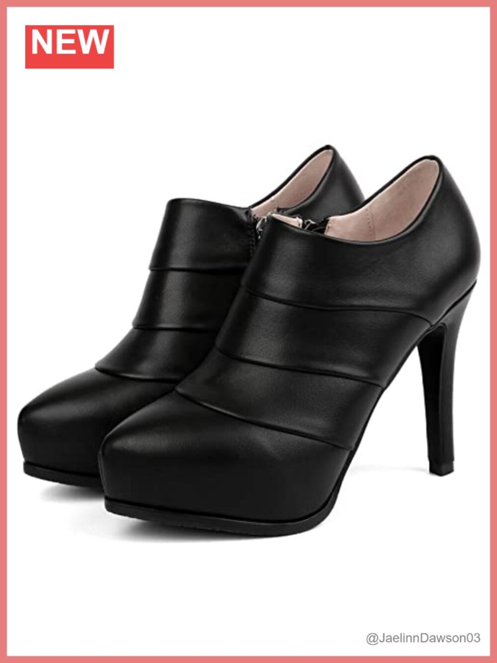 Stiletto Heel Ankle Booties PU Leather Side Zip Wedding